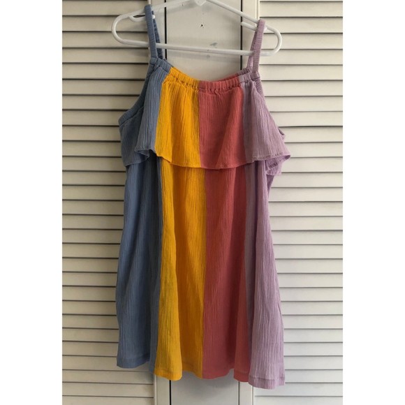 Peek size 6/7 Colorblock striped summer dress nwot - Picture 1 of 6
